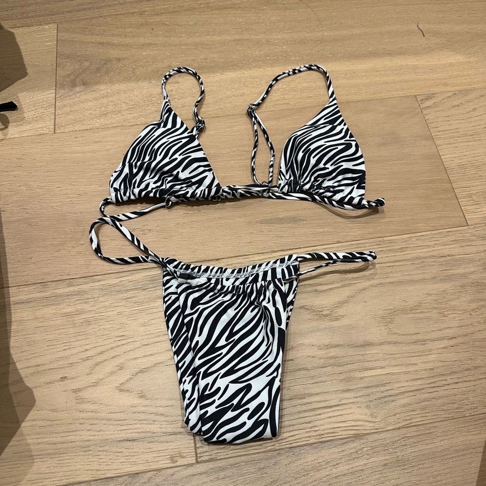 SHEIN Zebra Print Bikini Set